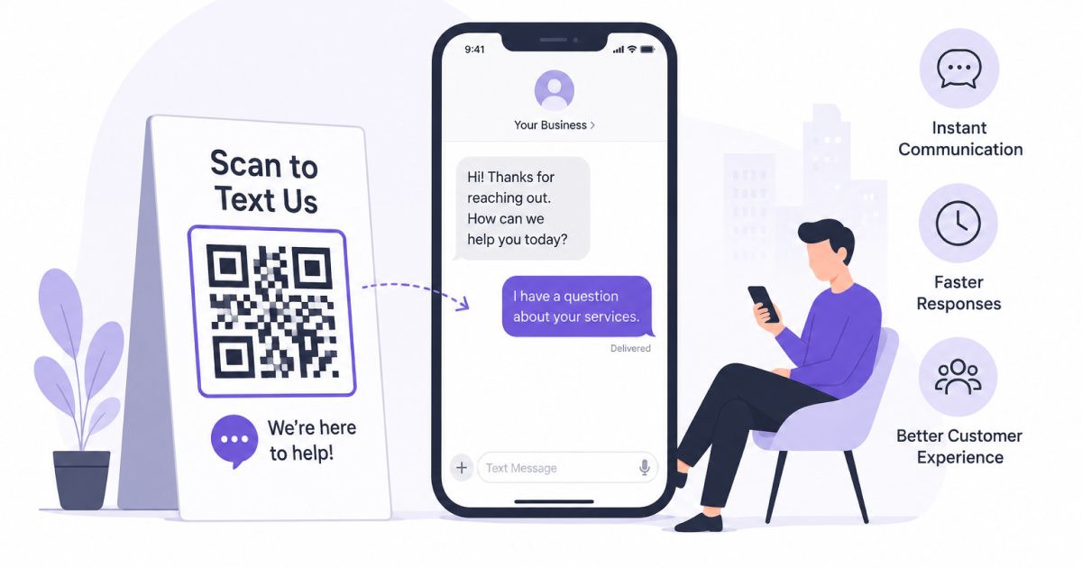 A person sitting on a chair, having a conversation over SMS