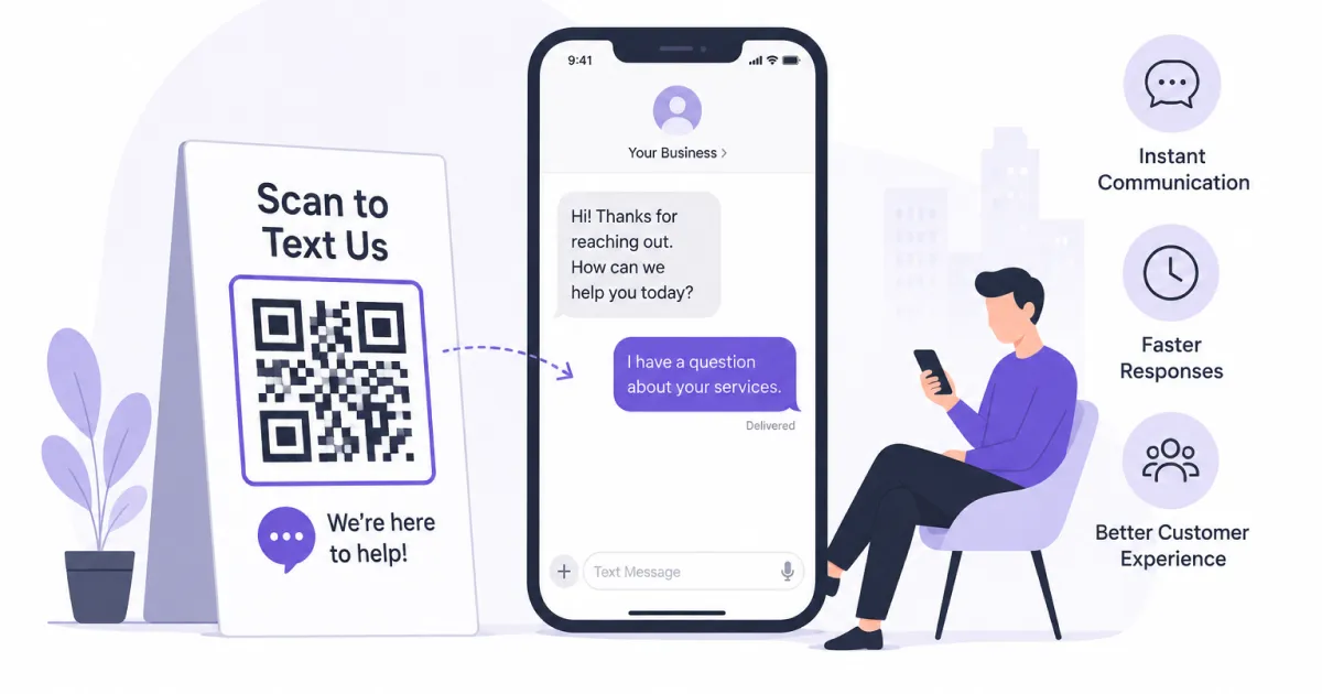 A person sitting on a chair, having a conversation over SMS